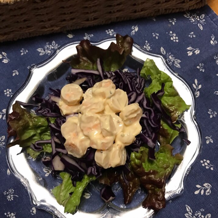 紫キャベツとチーカマのサラダ